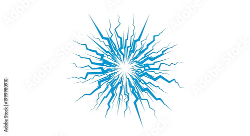 Blue Electric Spark Energy Burst.