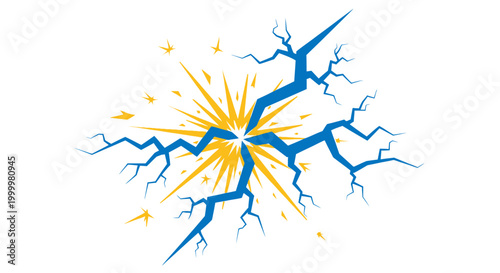 Electricity Energy Radiating Blue Lines.