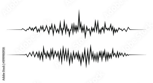 Vászonkép Audio waveform pattern on screen.