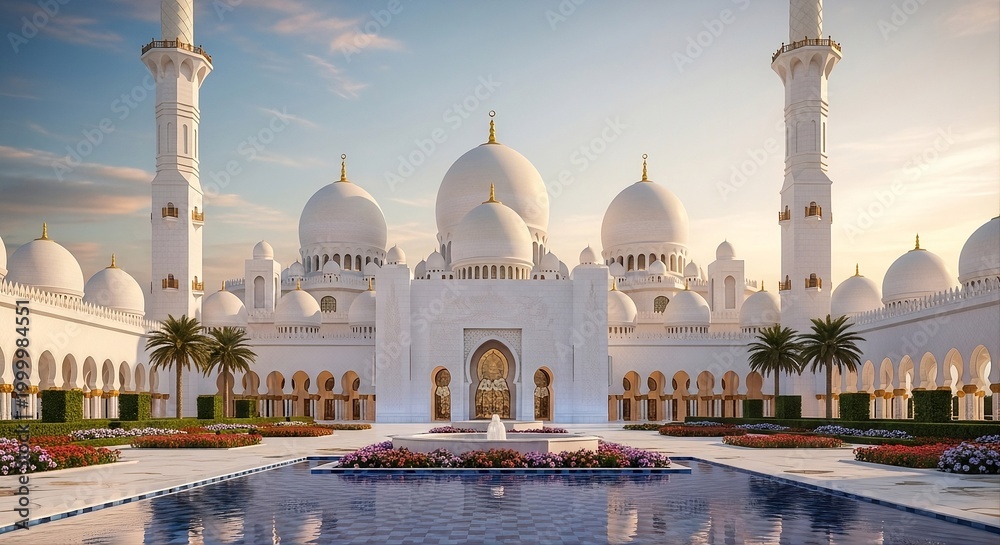 Fototapeta premium Sheikh Zayed Grand Mosque in Abu Dhabi, United Arab Emirates