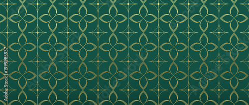 Luxury art deco gold geometric pattern vector. Elegant metallic golden background for wedding invitation, wallpaper, textile, fabric, packaging and premium design.