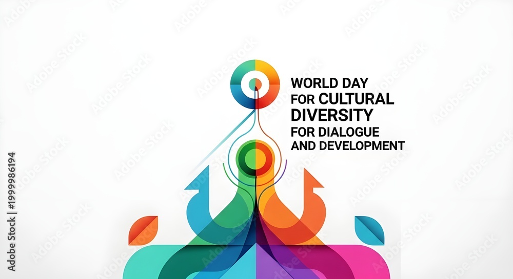 Fototapeta premium World day for cultural diversity and dialogue graphic design