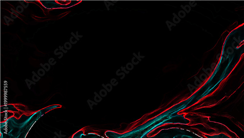 Vector Abstract art in vibrant hues forms fluid shapes that dance and collide with captivating allure of design.