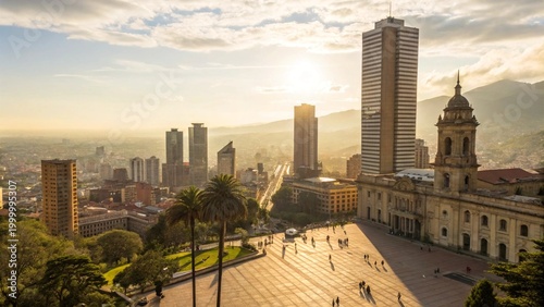 Bilde på lerret View of Bogota cityscape on a sunny day
