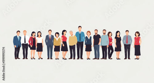 Diverse group of business people.