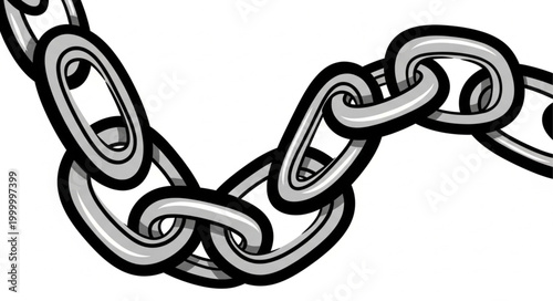 Interlocking Metal Chain Links - A Symbol of Connection and Strength.
