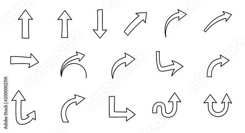 Hand-drawn doodle arrows pointing in various directions, indicating movement and choice.