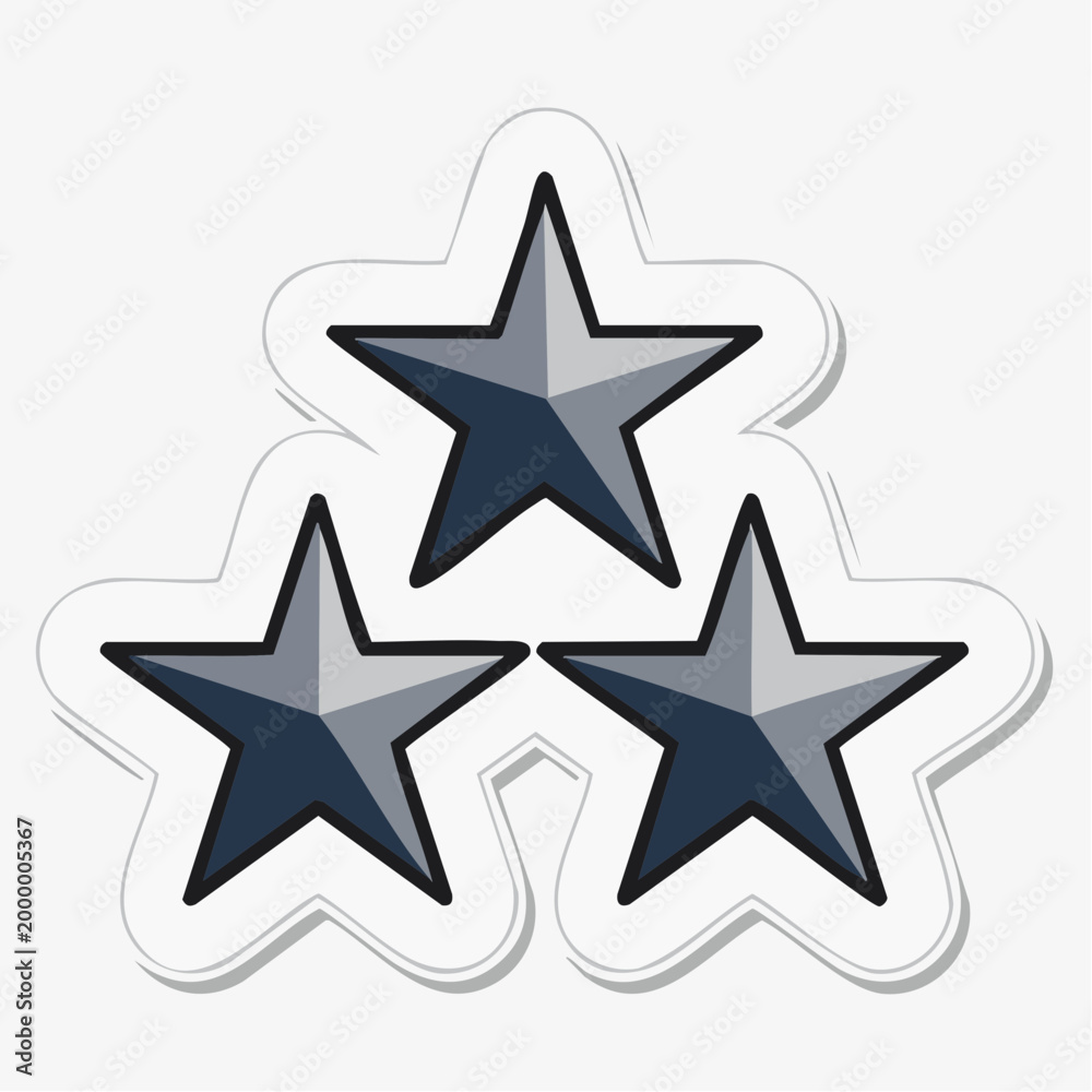 Obraz premium Three Star Rating Icon