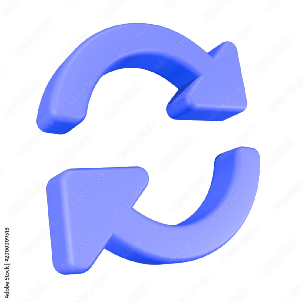Obraz premium refresh arrow icon 3d rendering