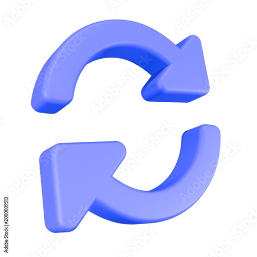 Canvastavla refresh arrow icon 3d rendering