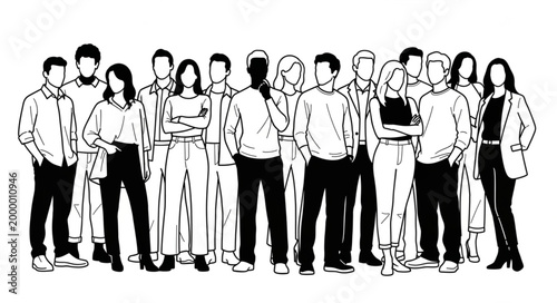 Diverse group of young adults.