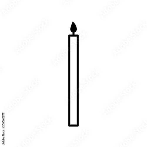 Professional minimalist candle flame icon for high-end wellness branding and premium spa atmosphere design.