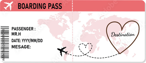 Boarding pass tickets template. Airline boarding pass template. Vector illustration of pattern of airline boarding pass ticket