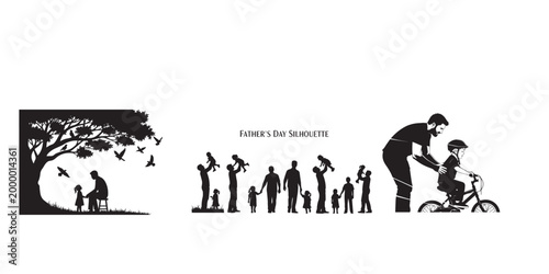 Evolution of family a silhouette depicting growth and connection through generations