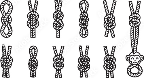 Vector illustration of stylized human icons in various poses Vector