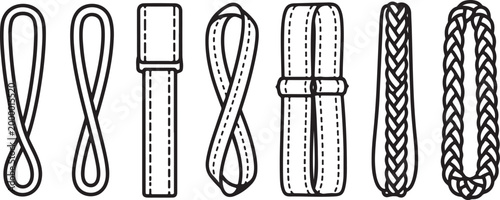 Flat icons set of human skeletal system anatomy bones Vector