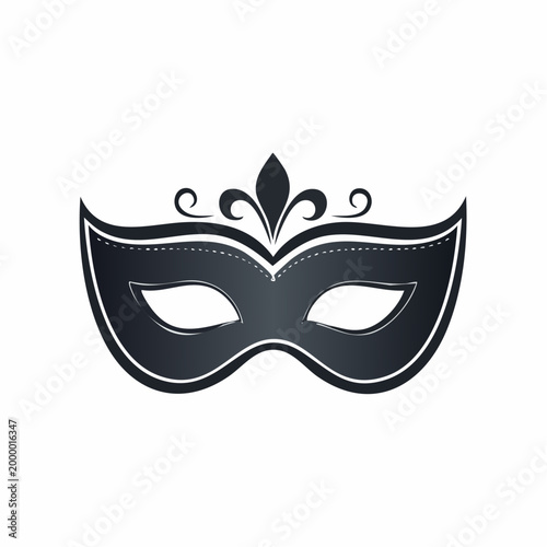 Elegant Masquerade Mask with Fleur-de-lis Detail