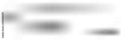 Dotted halftone texture background. Black and white pop art gradient overlay. Fading grunge gritty noise wallpaper. Weathered pixelated comic backdrop. Vector bitmap subtle vanishing surface