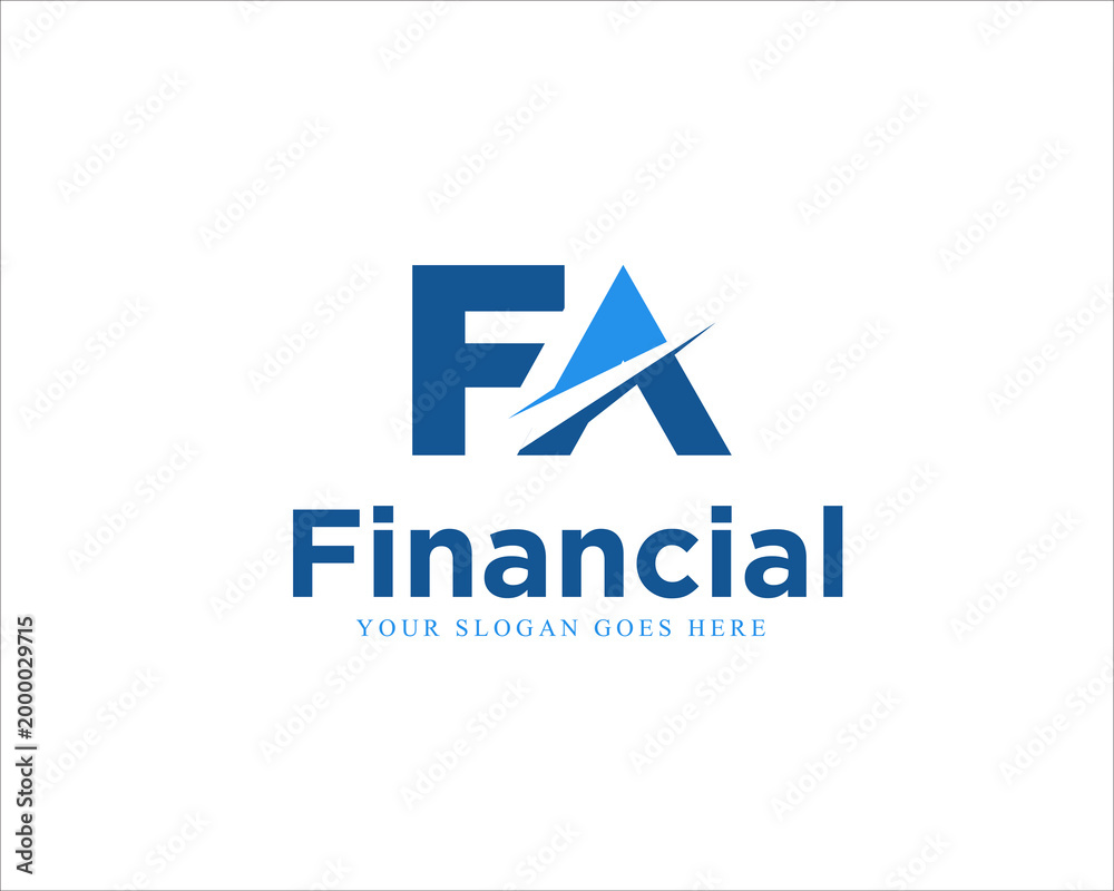 Fototapeta premium fa tax and business up logo