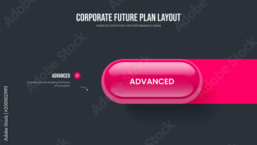Enterprise Profile 1 Option Infographic Frame Layout. Digital Insight Presentation Template Vector Illustration. Visual Innovation One Step Diagram Slide Design.