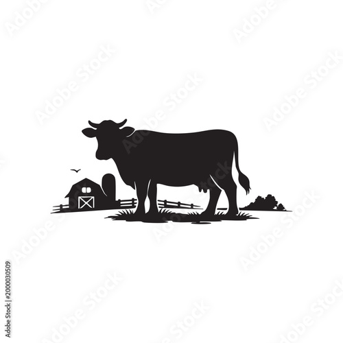 Animal Silhouette Vector Collection Isolated on White Background, Black Minimal Wildlife and Pet Illustration Set