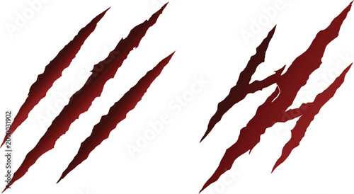 Dramatic claw marks a visceral representation of scratches and damage