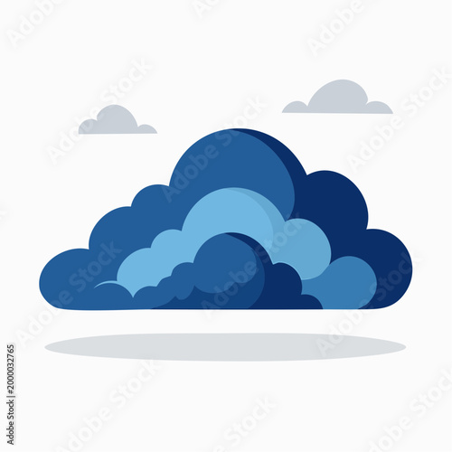 Stylized Blue Clouds Illustration