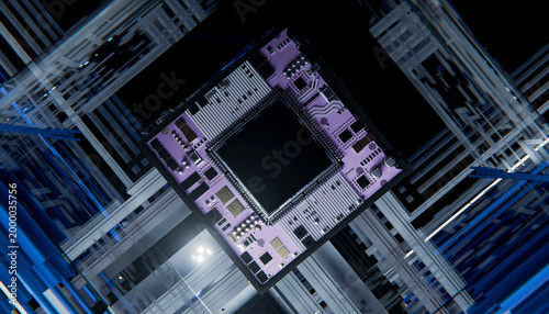 3D computer processor in a dynamic data center network