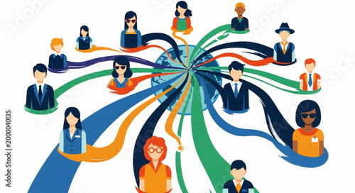 Global Network Connecting Diverse People Together.