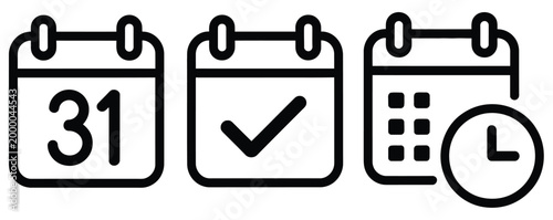 Calendar icon deadline season icon symbol, calendar scheduling and deadline reminder graphic, clean vector design for productivity apps, business planning, and seasonal event organization.