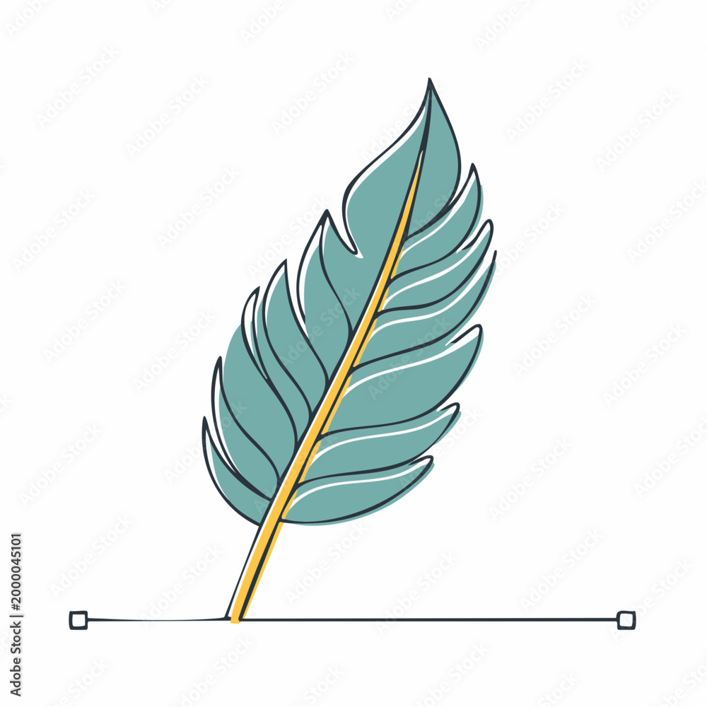 Fototapeta premium Stylized Feather Icon