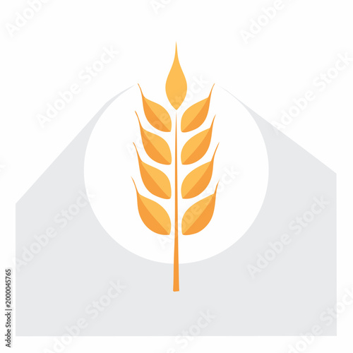 Stylized illustration of a wheat stalk
