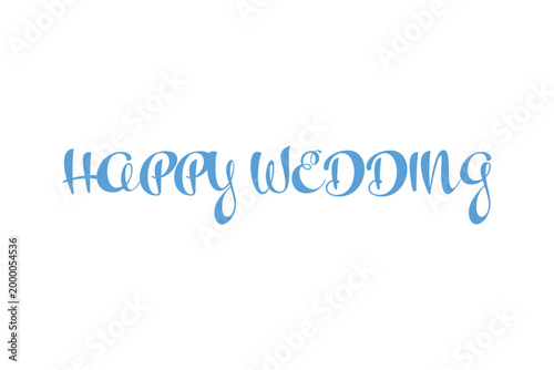 HAPPY WEDDING - よく目立つ、おしゃれなHappy Wedding（結婚おめでとう）のロゴタイプ
