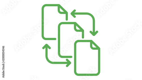 Green document exchange icon