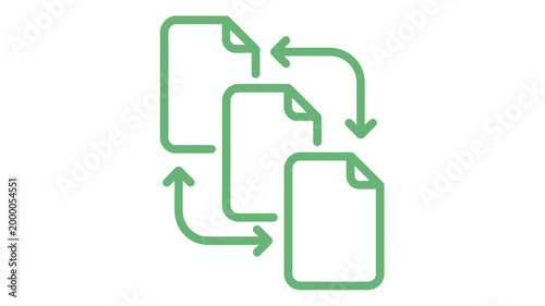 Green document exchange icon