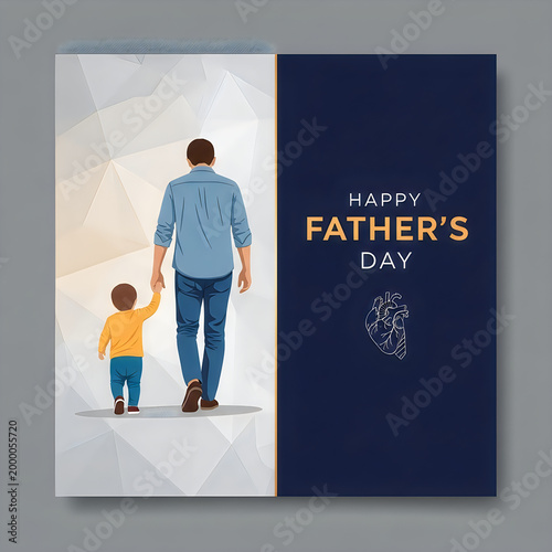 Father holding child's hand on father's day