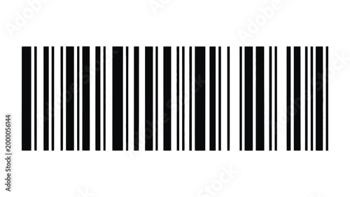 Barcode icon isolated, universal tag for scanning, vector illustration for retail, product labeling and digital identification systems.