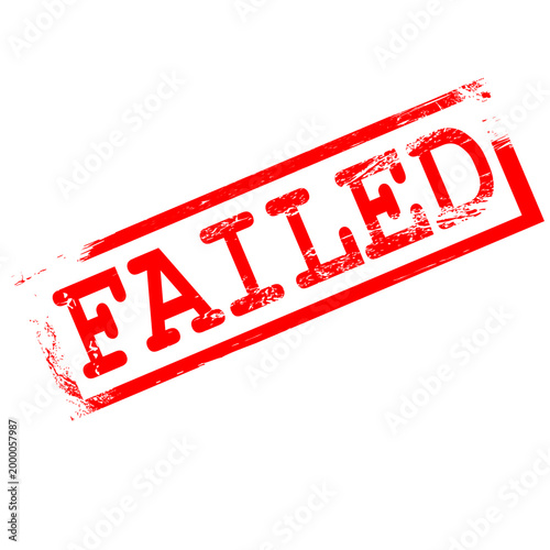 Failed, red rubber stamp vector