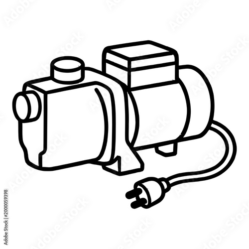 Electric water pump with power cord for industrial use