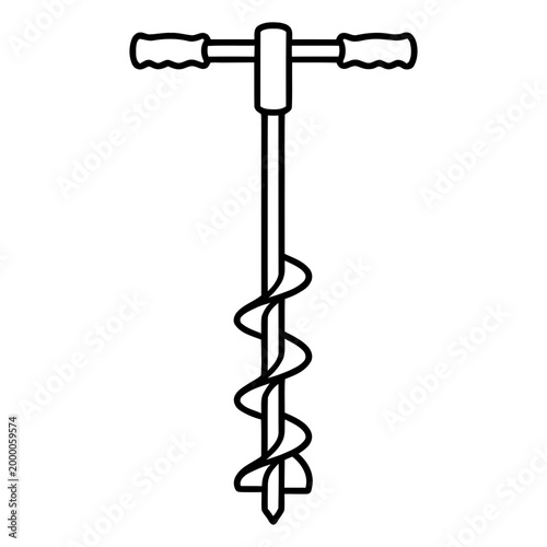 Auger tool for digging holes in soil efficiently