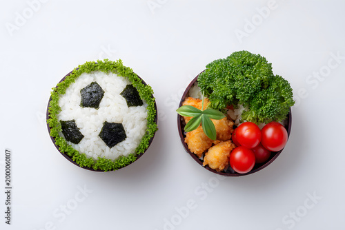 デコ弁 キャラ弁 スポーツ サッカー 少年向けかわいいお弁当