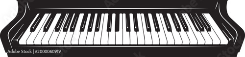 Black piano keyboard silhouette
