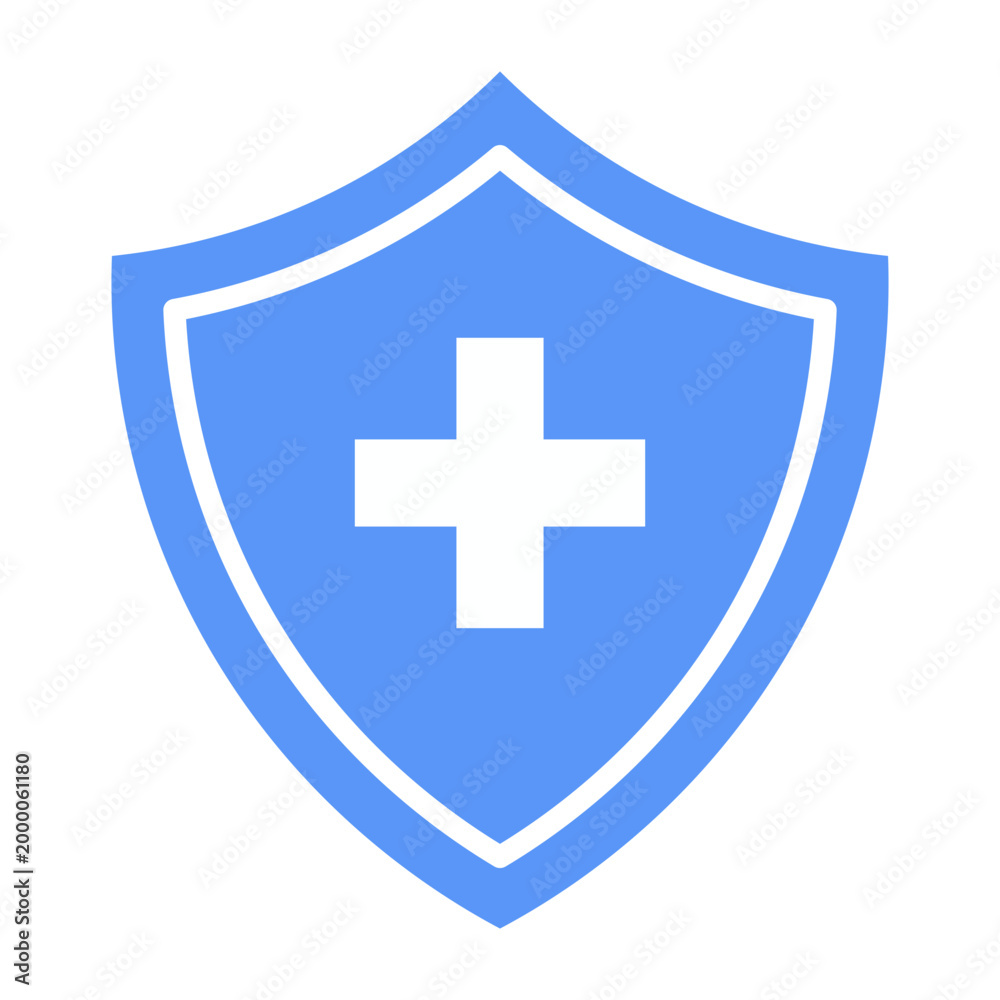 Fototapeta premium Medical Shield Icon isolated on transparent background.