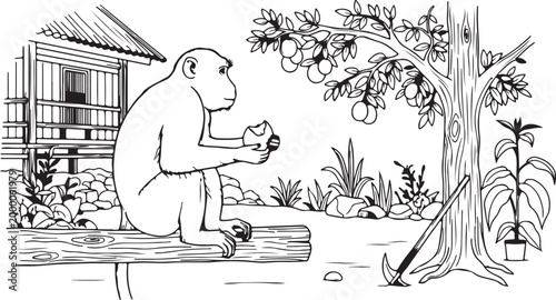 Outline drawing of various construction hand tools and fasteners