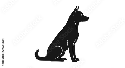 A sharp, elegant black dog vector icon sheet, perfect for a modern design aesthetic, this vector sheet is a versatile addition to any icon set