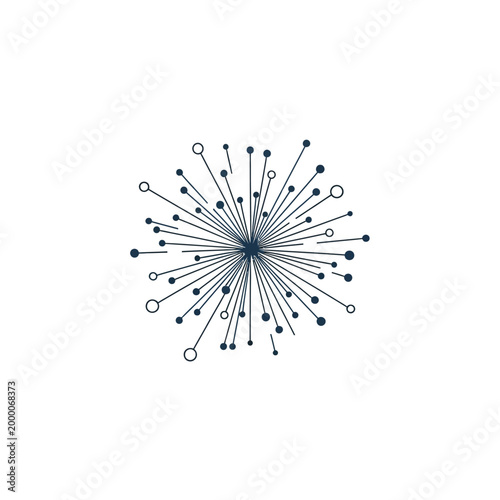 A stylized graphic representation of connections.