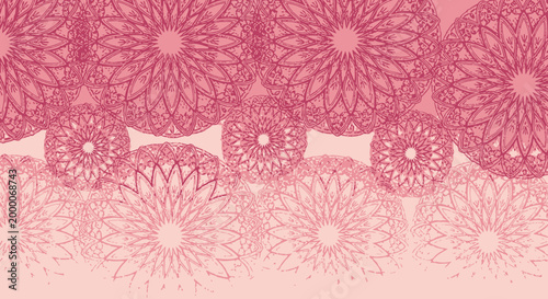 Vibrant pink floral pattern design.