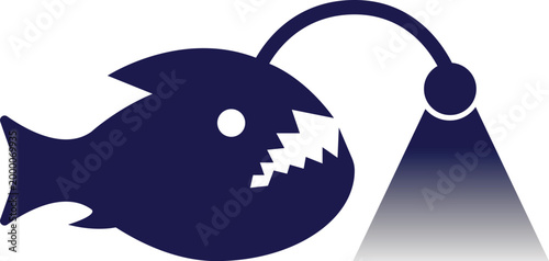  Anglerfish vector logo image illustration