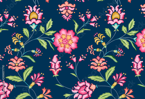 Foto flower pattern allover seamless beautiful vintage abstract
