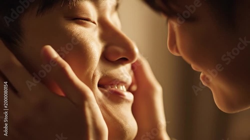 Tender Touch - Intimate Moment of Affection and Connection.